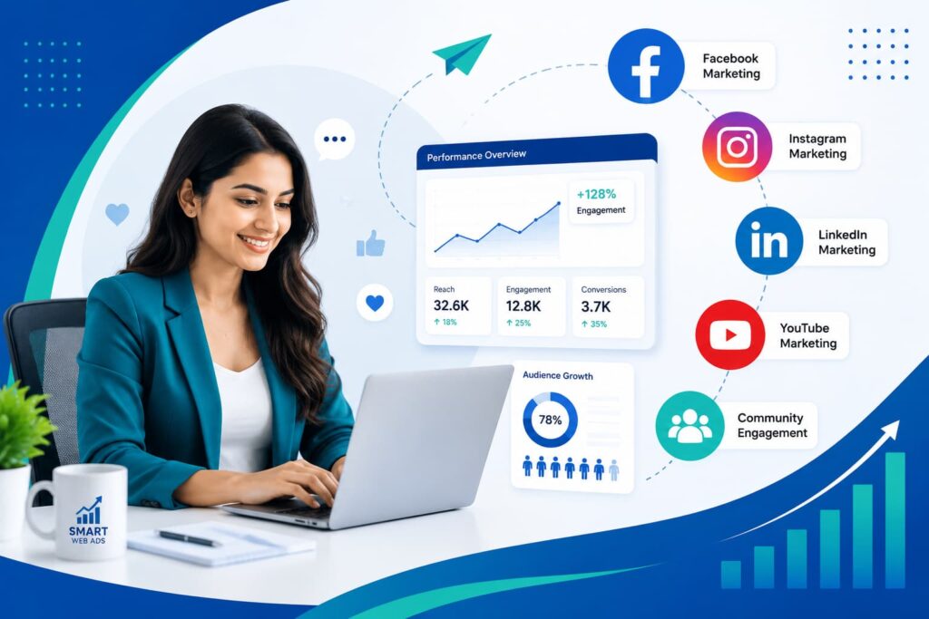 Digital marketing experts providing Social Media Marketing Services in Kota for business growth.
