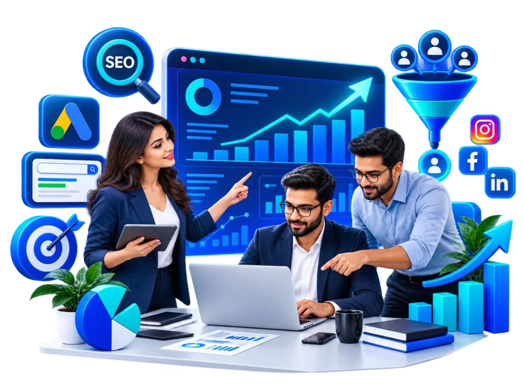 Digital marketing agency in Kota team working on business growth strategies