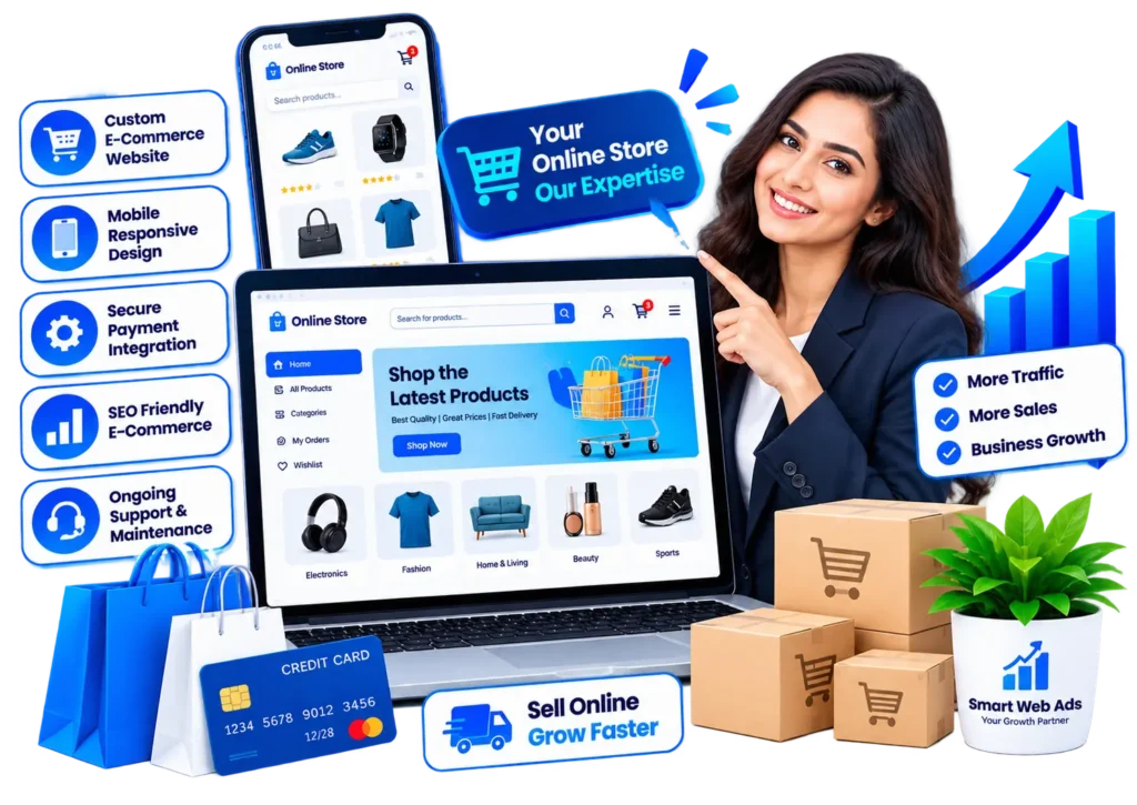 E-commerce website development services in Kota by Smart Web Ads