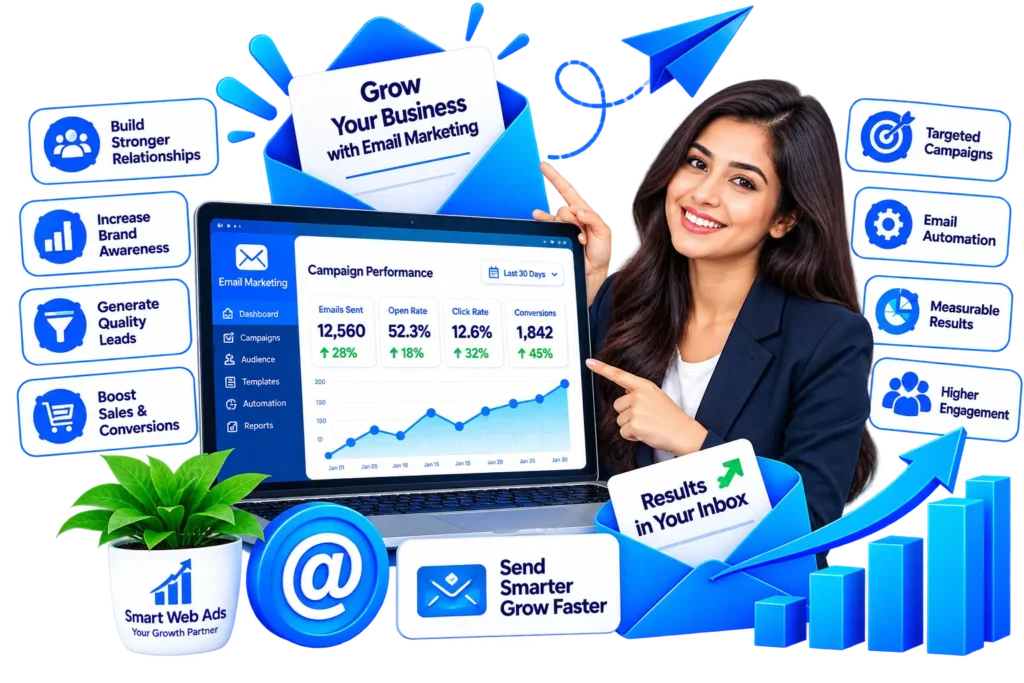 Email marketing services in Kota for business growth by Smart Web Ads