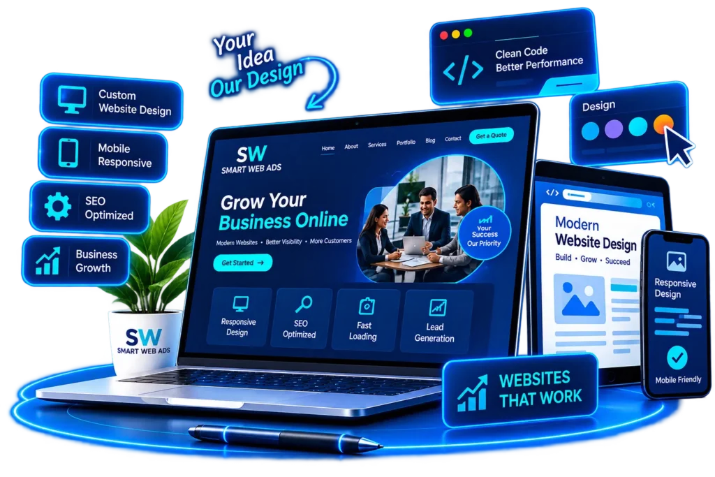 Professional website design services in Kota by Smart Web Ads